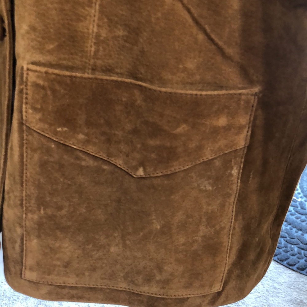 70s Vintage Brown Leather Jacket with fringe - Picture 3 of 7